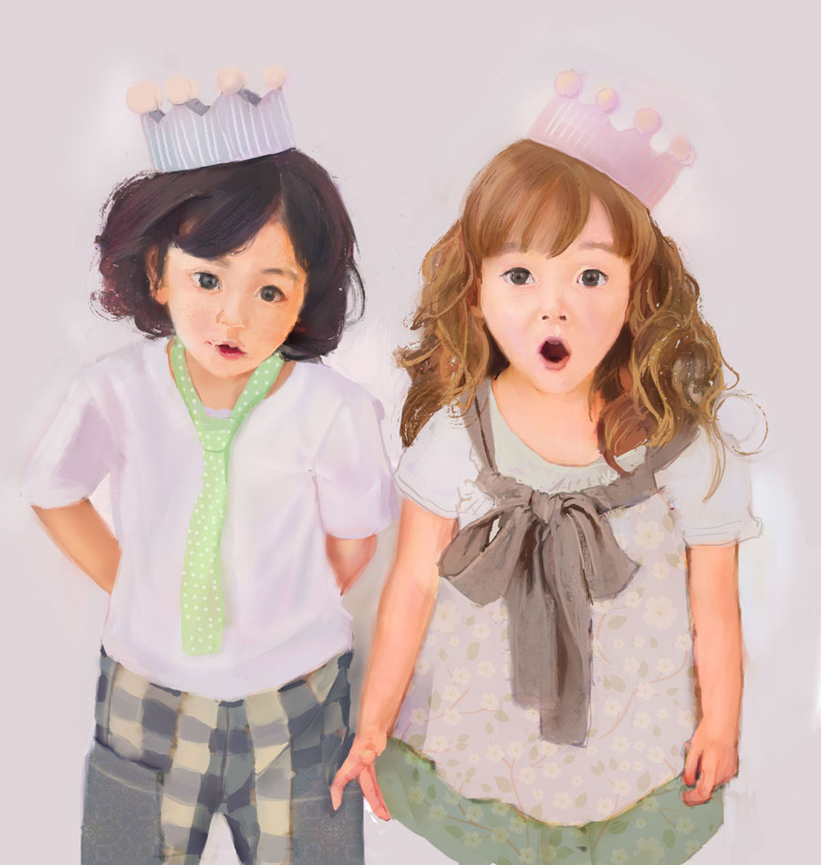 ohh she said- kids painting